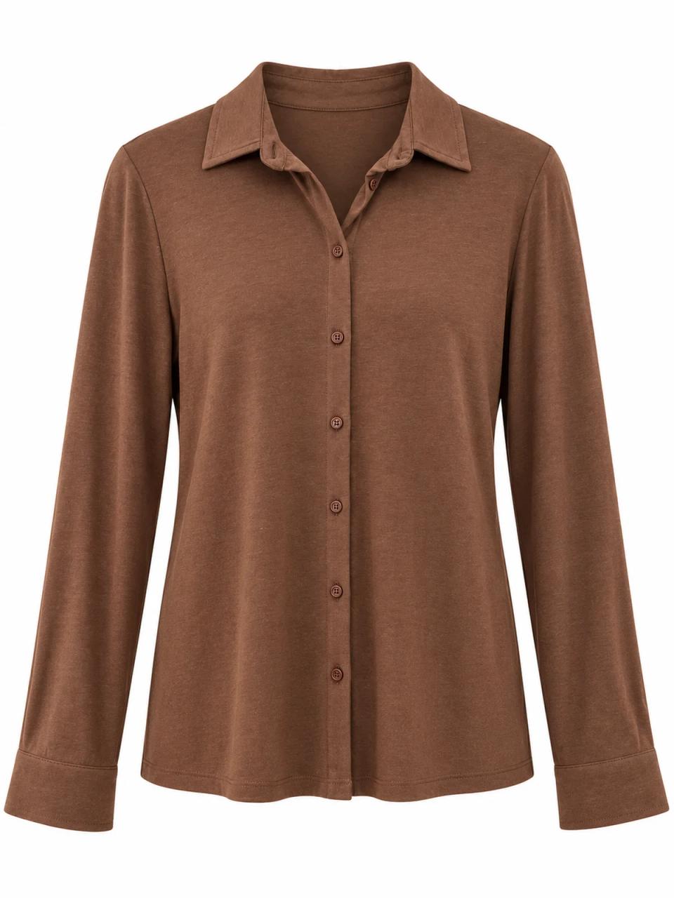 Brown shirt, product photo on white background